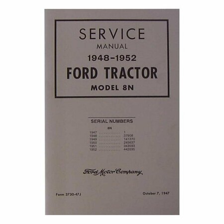 AFTERMARKET Shop Service Manual Fits Ford Fits New Holland 1948-1952 8N 9N RAP11151502